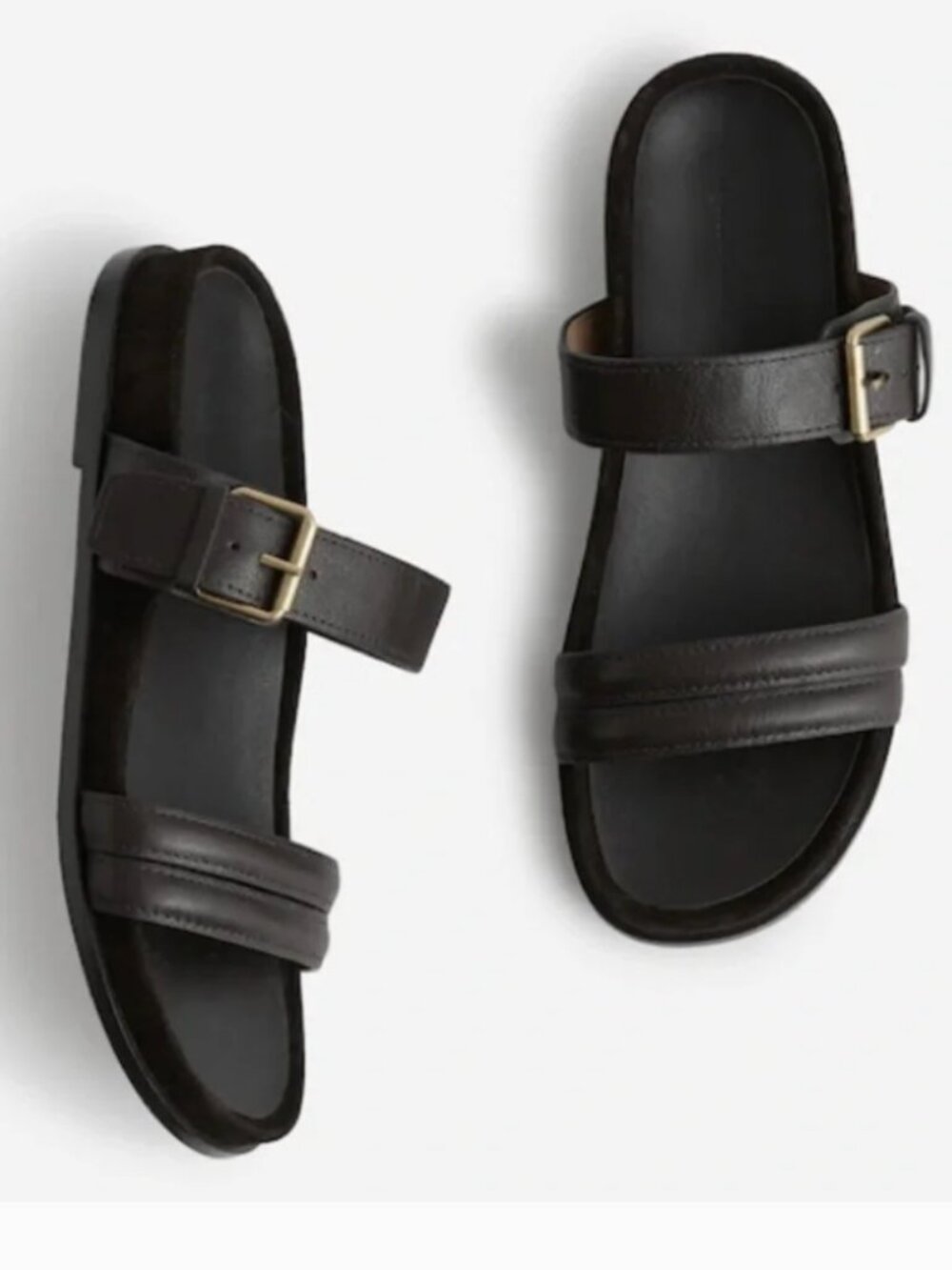 Chocolate Brown Madewell Dara Double Strap Sandal
